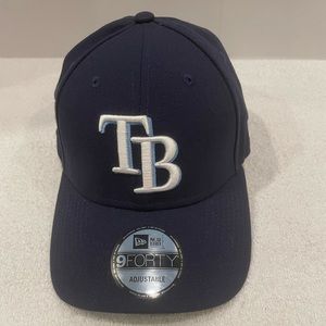 Adult MLB Tampa Bay Rays Blue Hat. Velcro back. New Era 9 Forty. Postseason 2022